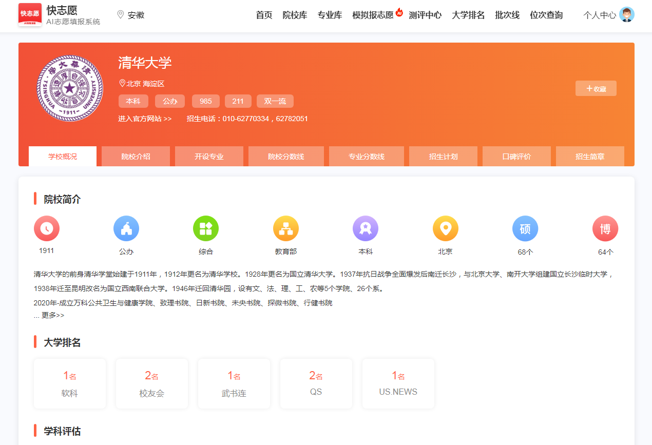 各院校全方位介绍