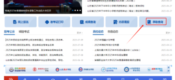 山东省教育招生考试院2025高考录取查询入口