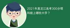 2021年黑龙江高考300分理科能上哪些大学？