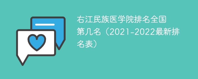 右江民族医学院排名全国第几名（2021-2022最新排名表）