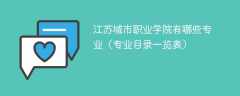 江苏城市职业学院有哪些专业（专业目录一览表）