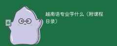 越南语专业学什么课程
