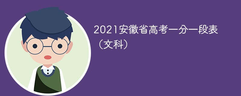 2021安徽省高考一分一段表（文科）