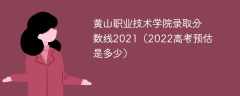 黄山职业技术学院录取分数线2021（2022高考预估是多少）