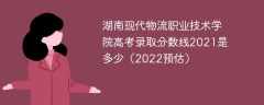 湖南现代物流职业技术学院高考录取分数线2021是多少（2022预估）