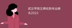 武汉学院王牌优势专业排名2022