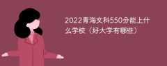 2023青海文科550分能上什么学校（好大学有哪些）