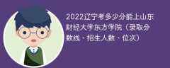 2023辽宁考多少分能上山东财经大学东方学院（附2020-2022录取分数线）