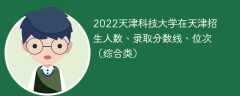 2022天津科技大学在天津招生人数、录取分数线、位次（综合类）