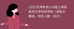 2023天津考多少分能上南昌航空大学科技学院（附2020-2022录取分数线）