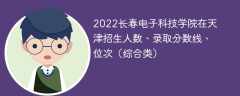 2022长春电子科技学院在天津招生人数、录取分数线、位次（综合类）