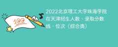 2022北京理工大学珠海学院在天津招生人数、录取分数线、位次（综合类）