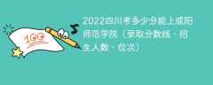2023四川考上咸阳师范学院要多少分（附2020-2022录取分数线）