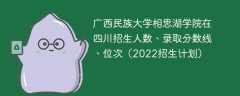 广西民族大学相思湖学院在四川录取分数线、位次、招生人数（2022招生计划）