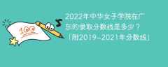 2022年中华女子学院在广东的录取分数线是多少？「附2019~2021年分数线」