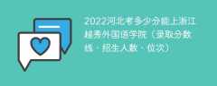2023河北考上浙江越秀外国语学院要多少分（附2020-2022录取分数线）