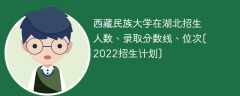 西藏民族大学在湖北录取分数线、位次、招生人数[2022招生计划]