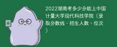 2023湖南考多少分能上中国计量大学现代科技学院（附2020-2022录取分数线）