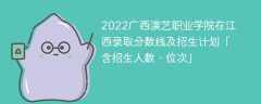 2022广西演艺职业学院在江西录取分数线及招生计划「含招生人数、位次」