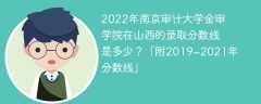 2022年南京审计大学金审学院在山西的录取分数线是多少？「附2019~2021年分数线」