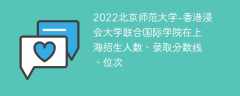 2022北京师范大学-香港浸会大学联合国际学院在上海招生人数、录取分数线、位次