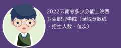 2023云南考多少分能上皖西卫生职业学院（附2020-2022录取分数线）