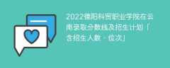 2022德阳科贸职业学院在云南录取分数线及招生计划「含位次、招生人数」