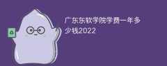 广东东软学院学费一年多少钱2023（2022收费标准）