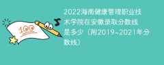 2022海南健康管理职业技术学院在安徽录取分数线是多少（附2019~2021年分数线）