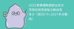 2022景德镇陶瓷职业技术学院在陕西录取分数线是多少（附2019~2021年分数线）