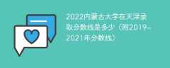 2022内蒙古大学在天津录取分数线是多少（附2019~2021年分数线）