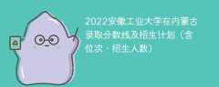 2022安徽工业大学在内蒙古录取分数线及招生计划（含位次、招生人数）