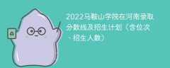 2022马鞍山学院在河南录取分数线及招生计划（含位次、招生人数）