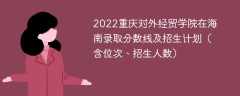 2022重庆对外经贸学院在海南录取分数线及招生计划（含位次、招生人数）