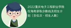 2022重庆电子工程职业学院在海南录取分数线及招生计划（含位次、招生人数）