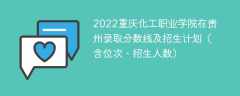 2022重庆化工职业学院在贵州录取分数线及招生计划（含位次、招生人数）