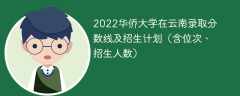 2022华侨大学在云南录取分数线及招生计划（含位次、招生人数）