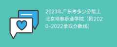 2023年广东考多少分能上北京培黎职业学院（附2020-2022录取分数线）