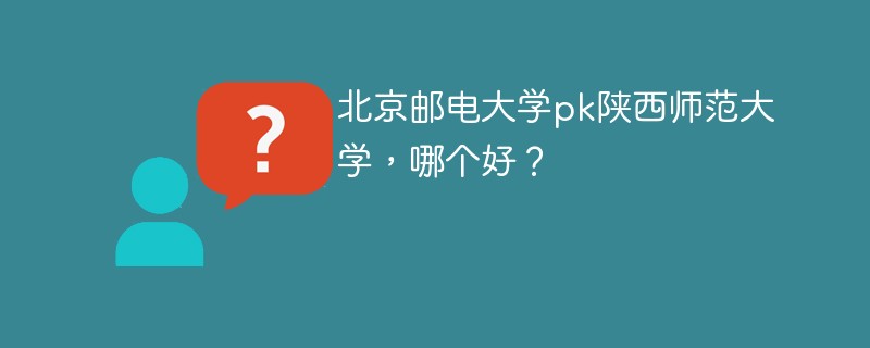 北京邮电大学pk陕西师范大学，哪个好？