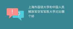 上海外国语大学和中国人民解放军空军军医大学对比哪个好