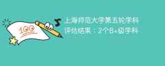 上海师范大学第五轮学科评估结果：2个B+级学科