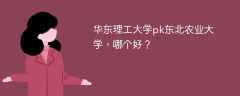 华东理工大学pk东北农业大学，哪个好？