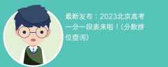 最新发布：2023北京高考一分一段表来啦！(分数排位查询)