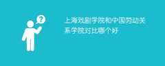 上海戏剧学院和中国劳动关系学院对比哪个好