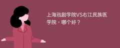 上海戏剧学院VS右江民族医学院，哪个好？