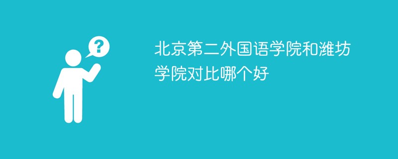 北京第二外国语学院和潍坊学院对比哪个好