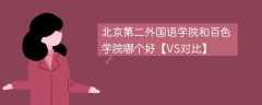 北京第二外国语学院和百色学院哪个好【VS对比】