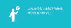 上海立信会计金融学院和榆林学院对比哪个好