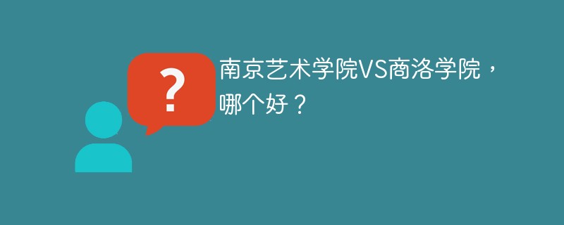 南京艺术学院VS商洛学院，哪个好？