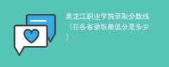黑龙江职业学院录取分数线2023（在各省录取最低分是多少）